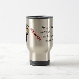 Mug De Voyage Feu pompier Bell Rouge bleu cadeau