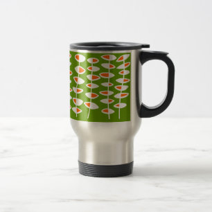 Mug De Voyage Feuille alternative - Blanc et orange sur vert 669