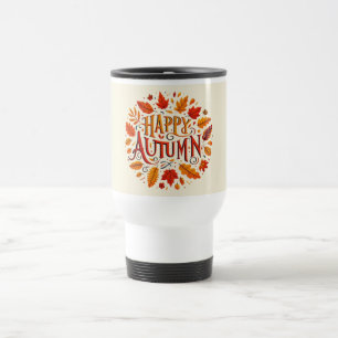 Mug De Voyage feuille classique et automne heureux