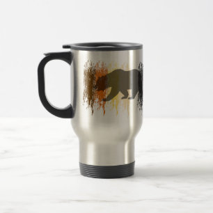 Mug De Voyage Fierté Gay Bear Grunge abstraite Couleurs de fiert