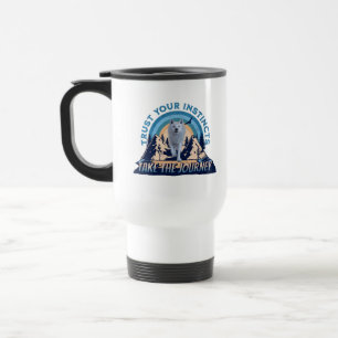 Mug De Voyage Fiez-vous à vos instincts Aventure de loup arctiqu