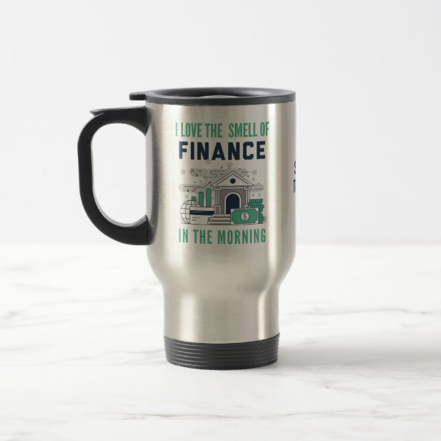 Mug de voyage Finance Drôle (Gauche)