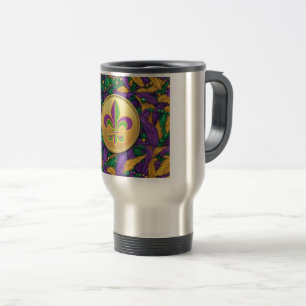 Mug De Voyage Fleur de lis Mardi Gras