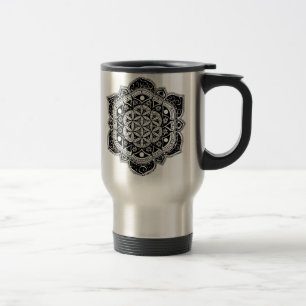 Mug De Voyage Fleur de mandala de la vie