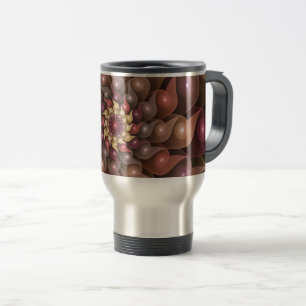 Mug De Voyage Fleur surréaliste brillante Art fractal abstrait m