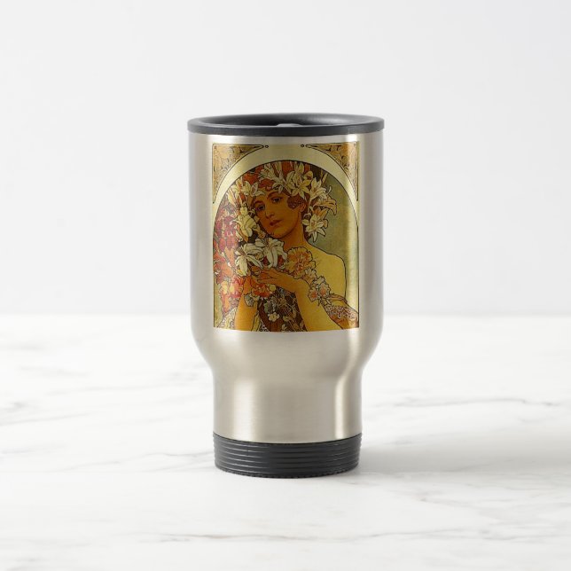 Mug De Voyage fleurs mucha (Centre)