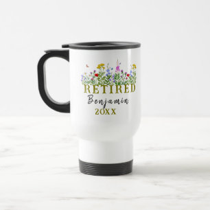 Mug De Voyage Fleurs sauvages personnalisées pour la retraite, m