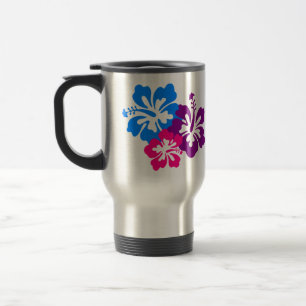 Mug De Voyage Fleurs tropicales de ketmie dans des couleurs