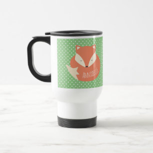 Mug De Voyage Fox mignon personnalisé de sommeil