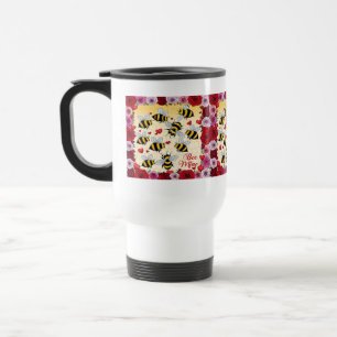Mug De Voyage Frame d'amour Floral de la mine d'abeilles