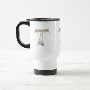 Mug De Voyage Franciscan Tau Cross Paix et bon argent et or