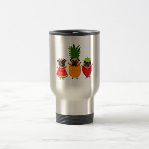 Mug De Voyage Fruit amusant Carlin mignon chien cadeau Pet Lov
