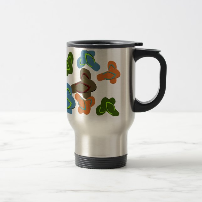 Mug De Voyage Fun Fun Flip Flops été (Droit)