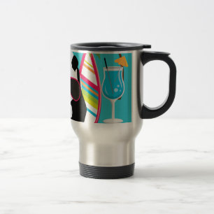Mug De Voyage Funny Panda Bear Beach Bum Cool Lunettes de soleil