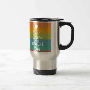 Mug De Voyage Gardez le calme et apprenez-le - Grandes couleurs
