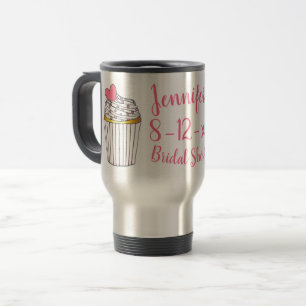 Mug De Voyage Gâteau personnalisé de shower de mariage Cupcake à