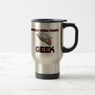 Mug De Voyage Geek de perroquet de gris africain
