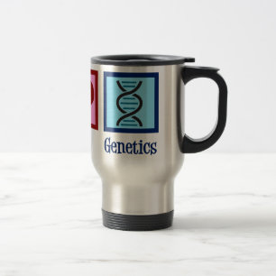 Mug De Voyage Geneticiste Peace Love Genetics Company