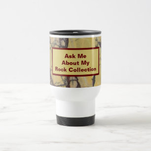 Mug De Voyage Géologue drôle Jaune Rouge Marbré Pierre Rockhound