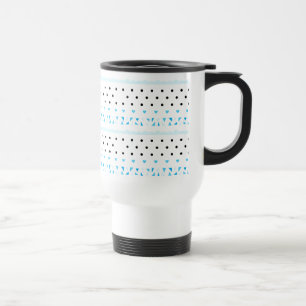 Mug De Voyage Géométrie bleue