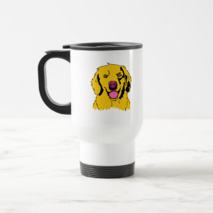 Mug De Voyage Golden Retriever Pop Art