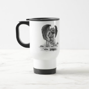 Mug De Voyage Golem Gargoyle noir et blanc