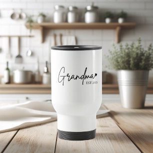 Mug De Voyage Grand-mère minimaliste EST Nouveau cadeau de gra