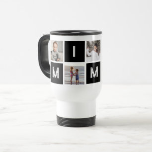 Mug De Voyage Grand-mère noire 5 Photo Collage Mimi