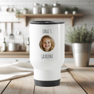 Mug De Voyage Grand-mère personnalisée   Photo à visage personna