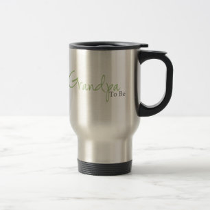 Mug De Voyage Grand-papa à être (manuscrit vert)