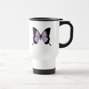 Mug De Voyage Grand papillon violet et noir