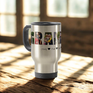 Mug De Voyage Grand-père Photo Collage Voyage Mug avec 7 Photos