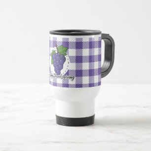 Mug De Voyage Grape on Violet Plaid