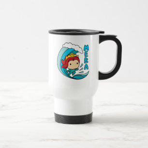 Mug De Voyage Graphique de vague d'équitation d'Aquaman Chibi