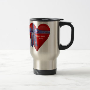 Mug De Voyage Graphique Patriotic Heart
