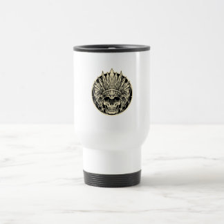 Mug De Voyage Graphisme de crâne de chef guerrier