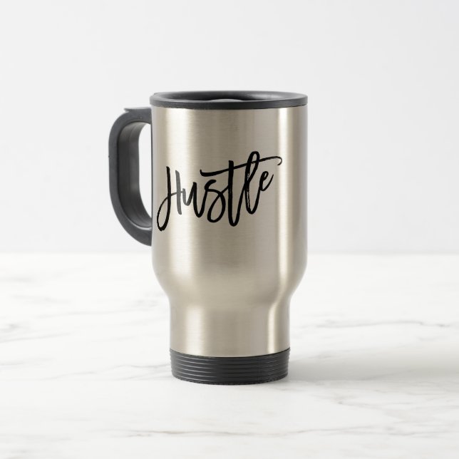 Mug De Voyage Graphisme de lettrage de script moderne tendance H (Devant gauche)