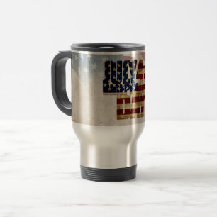 Mug De Voyage Graphisme Grunge USA 4 juillet Indépendance