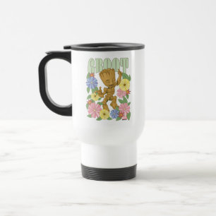 Mug De Voyage Graphisme Retro Floral Dancing Kid Groot