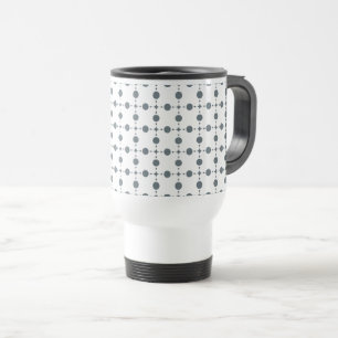 Mug De Voyage Gray Polka Dots, Polka Dot Pattern, Dots