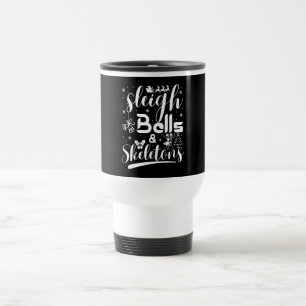 Mug De Voyage Grelots de traîneau & squelettes dansant Noël drôl
