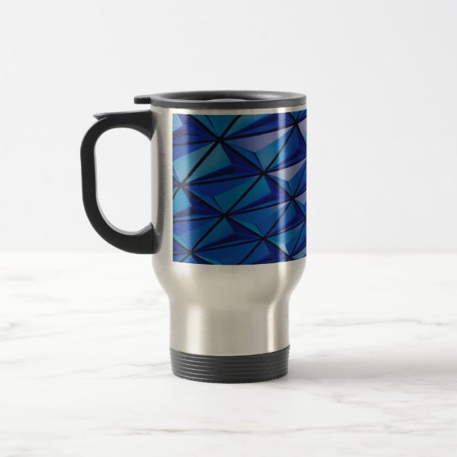 Mug De Voyage grille d'angle bleu (Gauche)