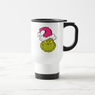 Mug De Voyage Grinch avec chapeau de Père Noël rose