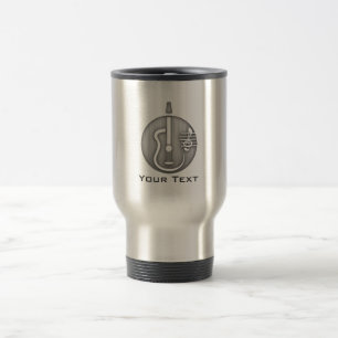 Mug De Voyage Guitare acoustique ; Métal-regard balayé