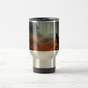 Mug De Voyage Halloween/Automne/Automne/citrouille/chat