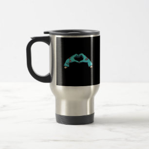 Mug De Voyage Halloween Coeur des mains Zombie Éffrayant