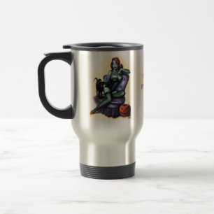 Mug De Voyage Halloween Zombie petite fille vers le haut