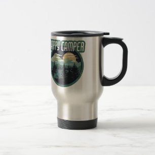 Mug De Voyage happy camper round camping désespéré design