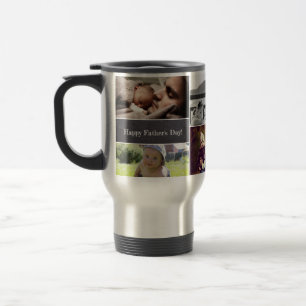 Mug De Voyage Happy Fête des pères Collage photo Personnalisé