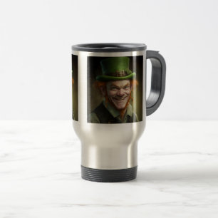 Mug De Voyage Happy Leprechaun Travel/Commuter Mug, 15 oz